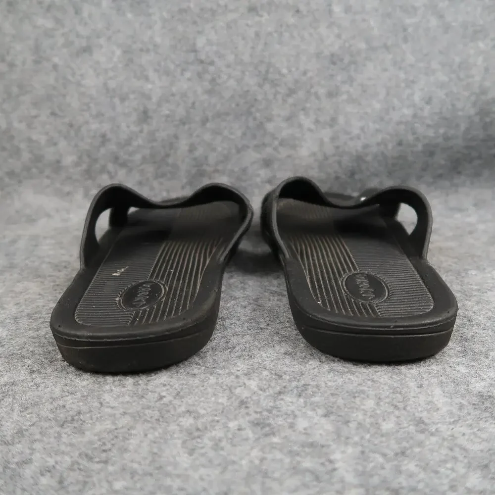 Bokos Shoes Mens 44 Sandals Slides Slip On Casual Black Sport Active Rubber